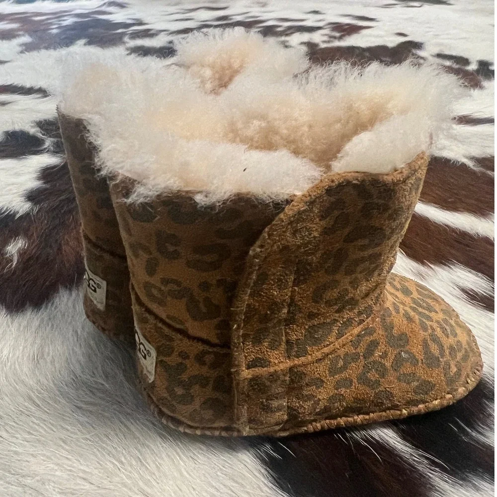 UGG Australia Jesse Leopard Baby Boots Brown Cheetah‎ Size 2/3